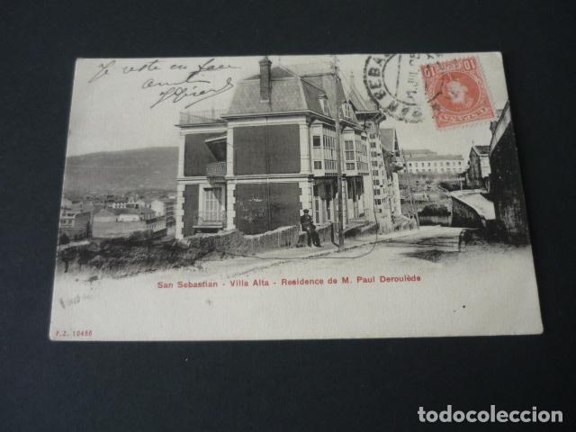 Postcards: SAN SEBASTIAN VILLA ALTA RESIDENCIA DE M. PAUL DEROULEDE ED. P Z SIN DIVIDIR
