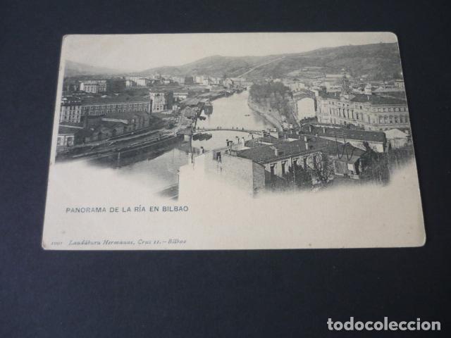 Cartes Postales: BILBAO PANORAMA DE LA RIA HAUSER Y MENET SIN DIVIDIR