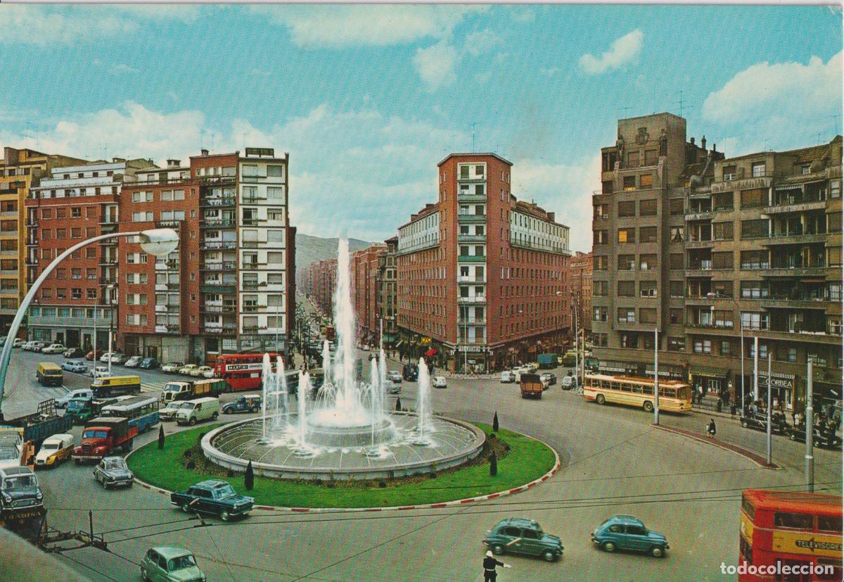 Postales: BILBAO, FUENTE MONUMENTAL DE LA PLAZA ZAB&Aacute;LBURU &ndash; EDITA BEASCOA 7268 &ndash; S/C