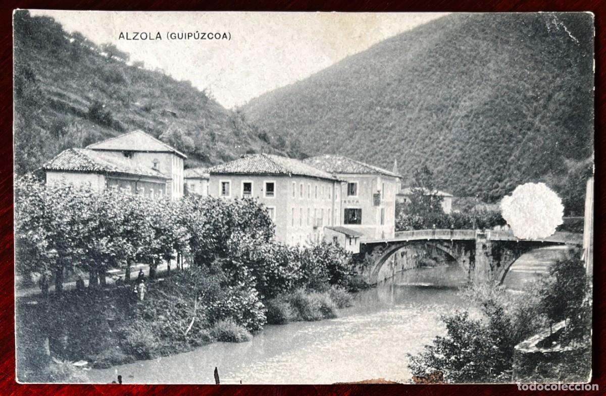 Cartes Postales: ALZOLA (GUIPUZCOA) BALNEARIO, PEQUE&Ntilde;A FALTA DE PAPEL EN EL LADO DERECHO TAL Y COMO PUEDE VERSE EN LA