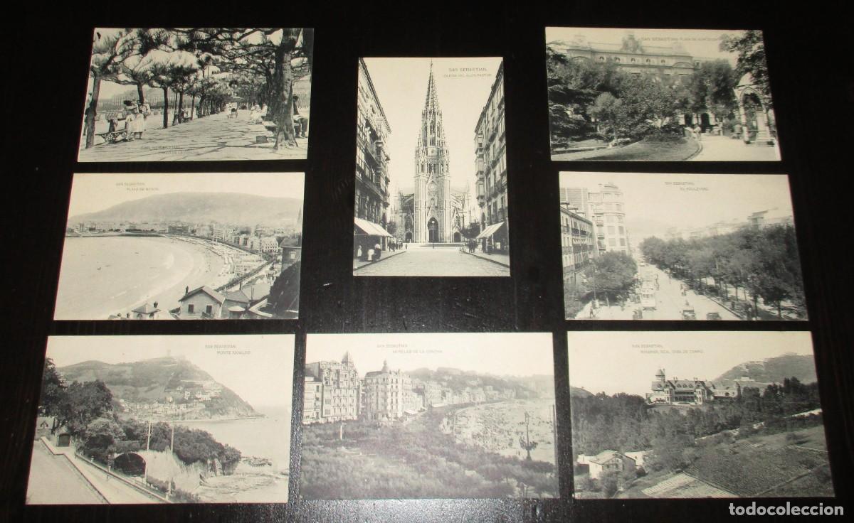 Postales: OCHO POSTALES DE SAN SEBASTI&Aacute;N. HAUSER Y MENET. SIN CIRCULAR.