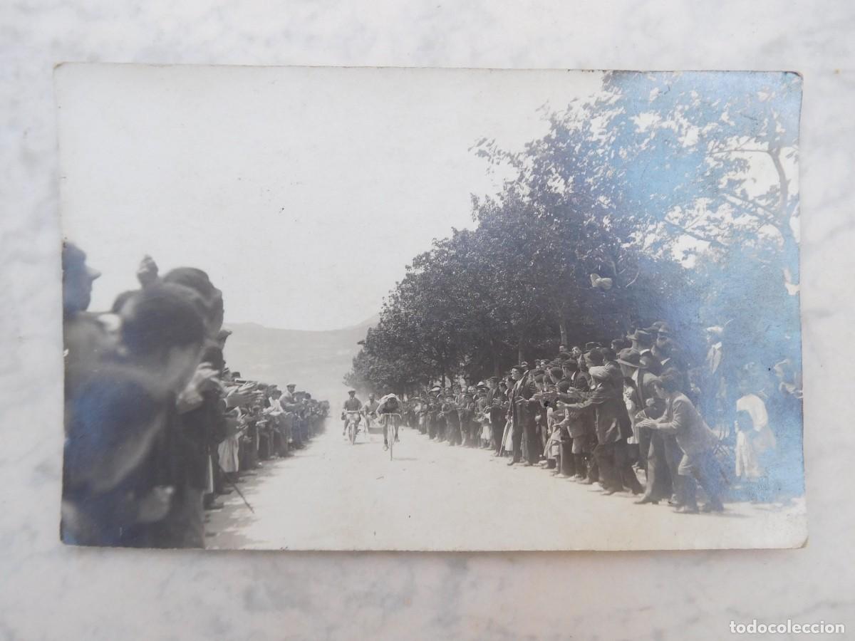 Postales: Postal antigua fotogr&aacute;fica. Carrera ciclista. Fotograf&iacute;a de la casa Lux Bilbao
