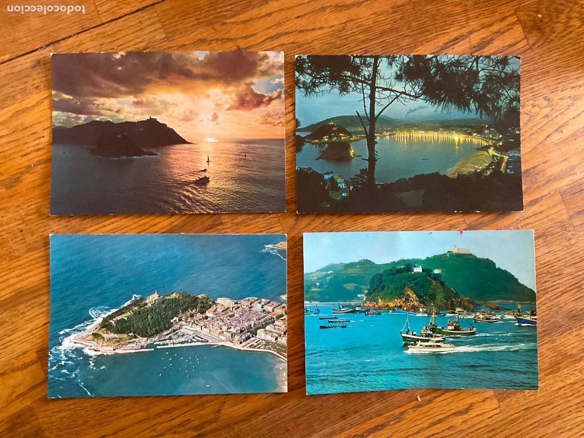 Postales: *PEDIDO MINIMO 5 EUROS* - LOTE 4 POSTALES ANTIGUAS DE SAN SEBASTI&Aacute;N