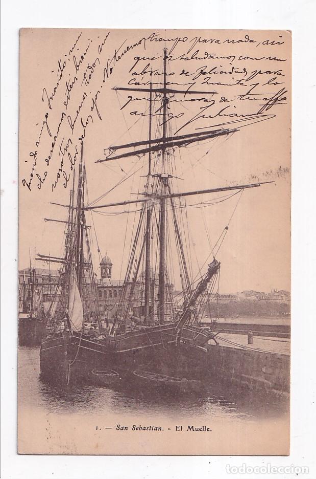 Postales: POSTAL. 1. SAN SEBASTI&Aacute;N. EL MUELLA. PA&Iacute;S VASCO