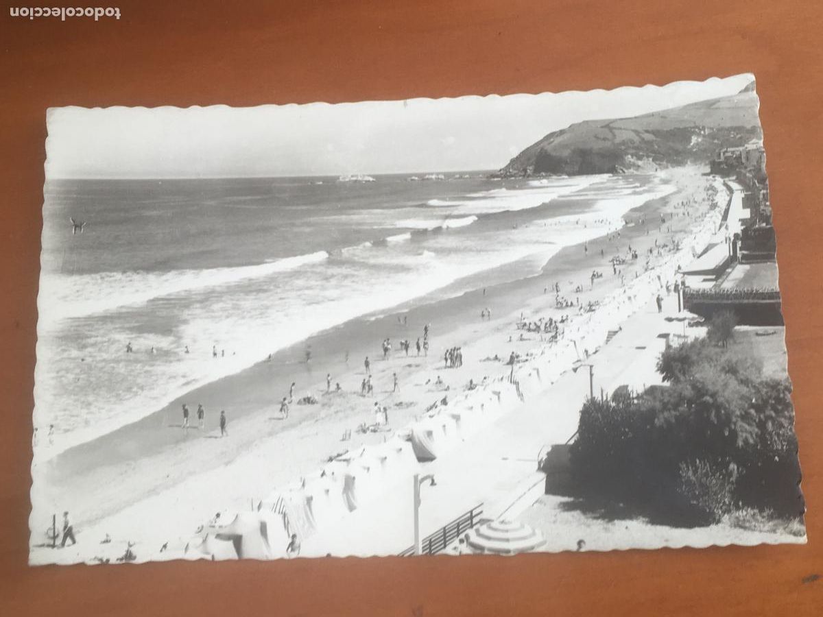 Postais: zarautz la playa postal original fotografica circulada