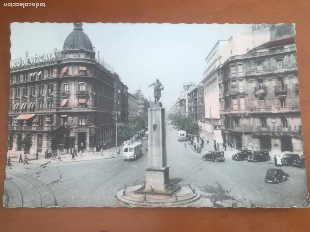 Postais: bilbao monumento a lopez de haro postal original fotografica circulada