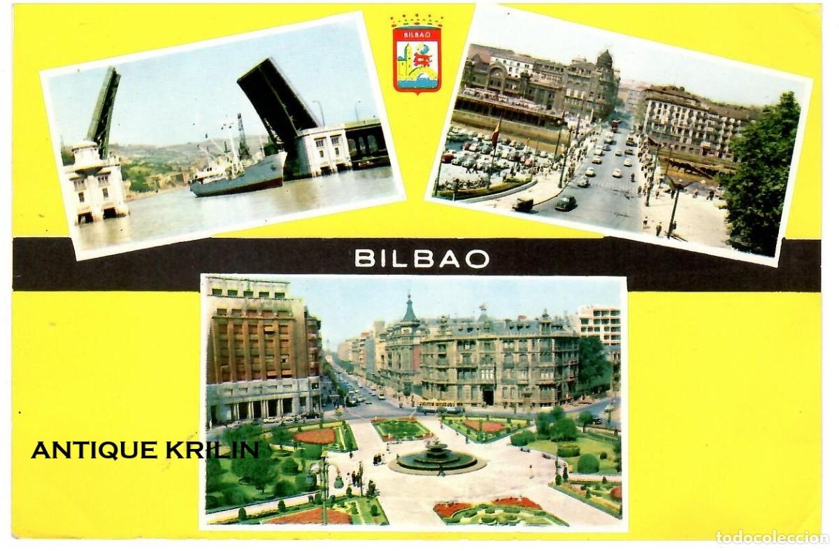 Postales: BILBAO / VARIAS VISTAS / EDICIONES DARVI / SIN FRANQUEAR PERO ESCRITA