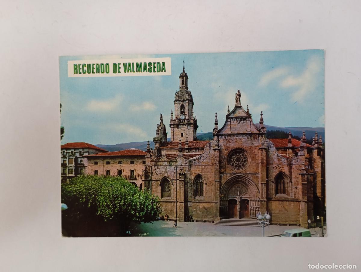 Postkarten: POSTAL DE RECUERDO DE VALMASEDA. IGLESIA DE SAN SEVERINO. TDKP29Q