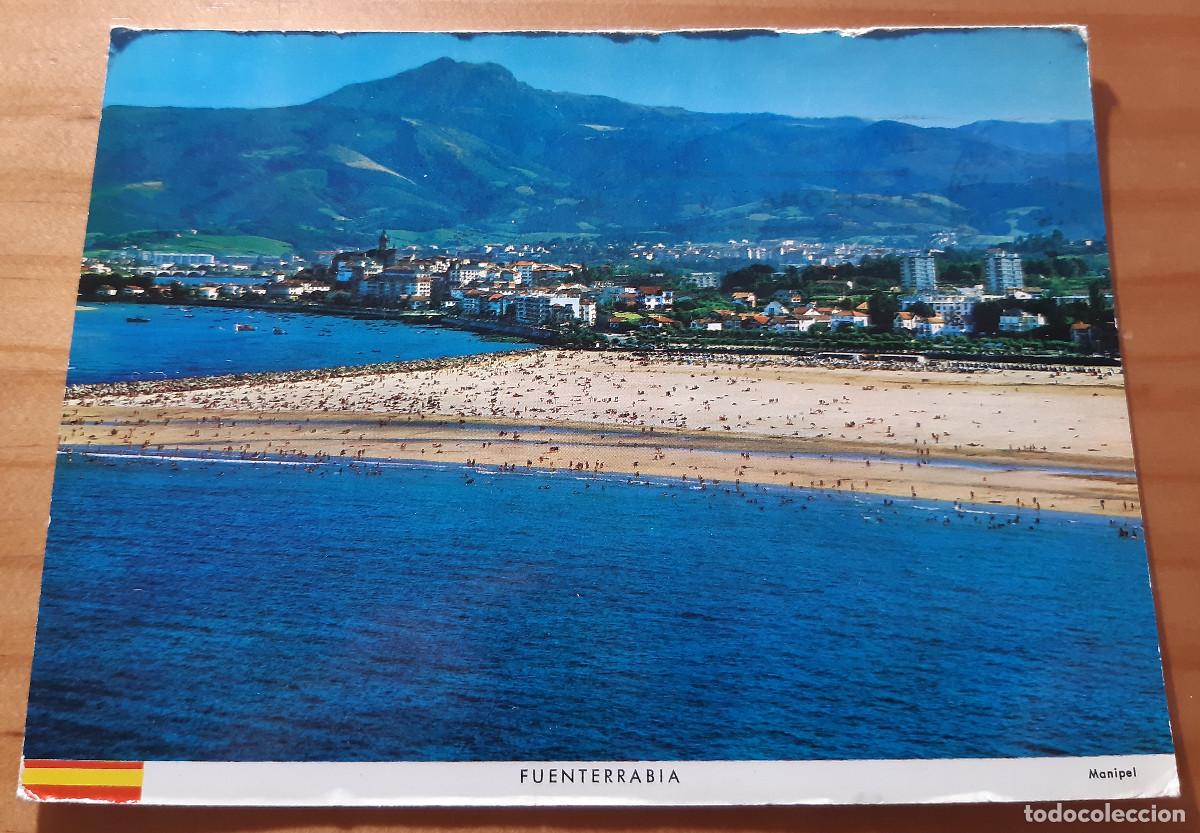 Cartes Postales: FUENTERRAB&Iacute;A - 22 - LA PLAYA Y VISTA PARCIAL - CIRCULADA CON SELLO - 10 X 15 CMS.