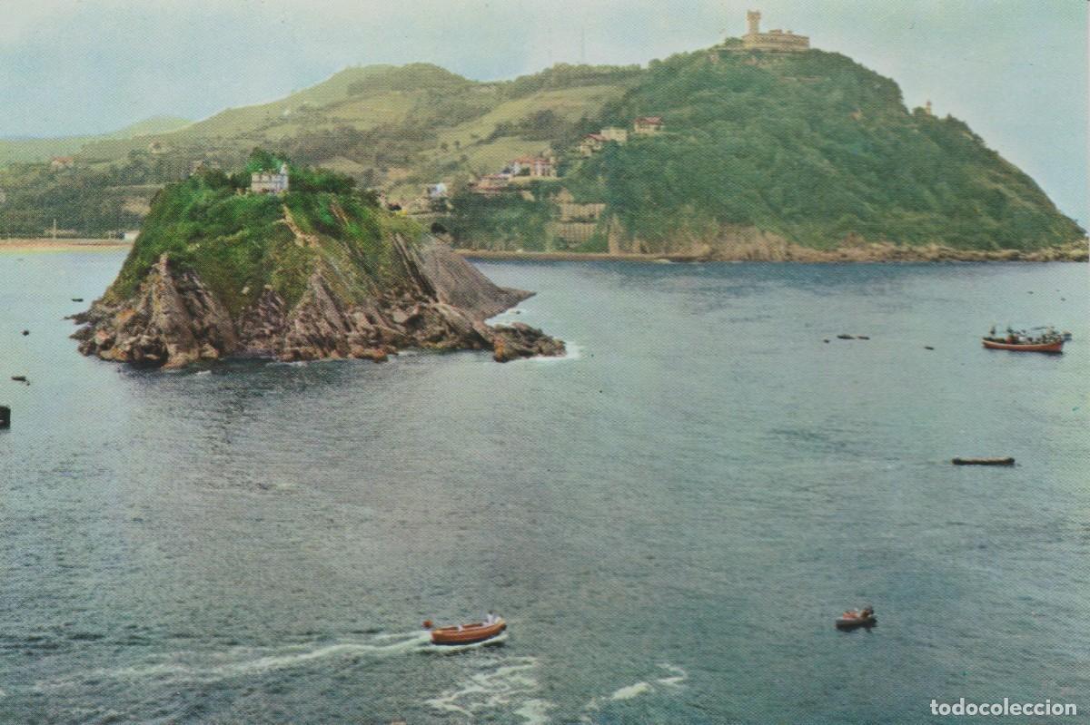 Postales: (13) SAN SEBASTIAN. MONTE IGUELDO E ISLA SANTA CLARA ... SIN CICULAR
