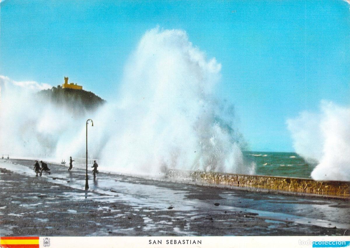 Postales: Postal de San Sebasti&aacute;n Temporal en el Paseo Nuevo