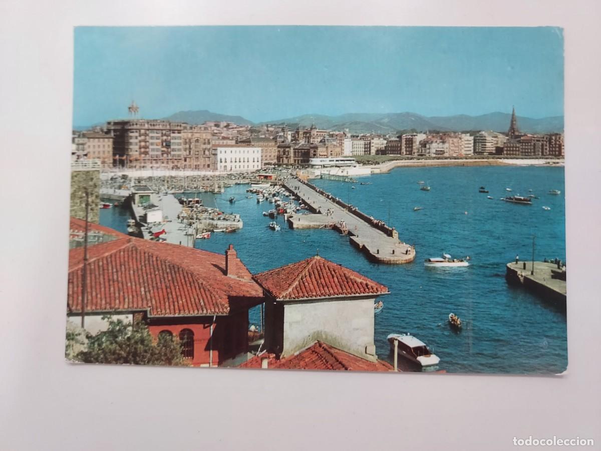 Postales: POSTAL SAN SEBASTIAN PUERTO DESDE MONTE URGULL. 1962. CIRCULADA