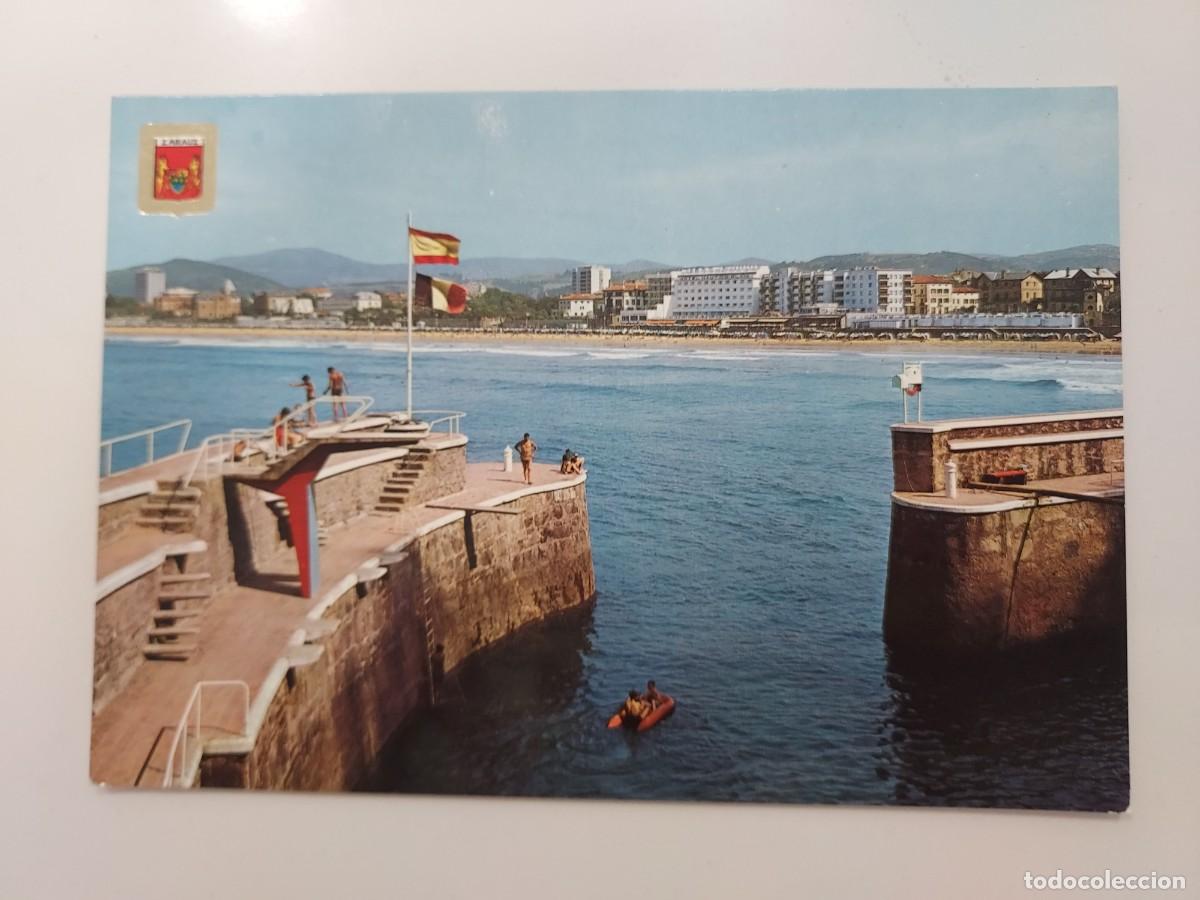Postales: POSTAL ZARAUZ SALIDA DEL PUERTO. TRAMPOLIN. 1968. SIN CIRCULAR. GUIPUZCOA