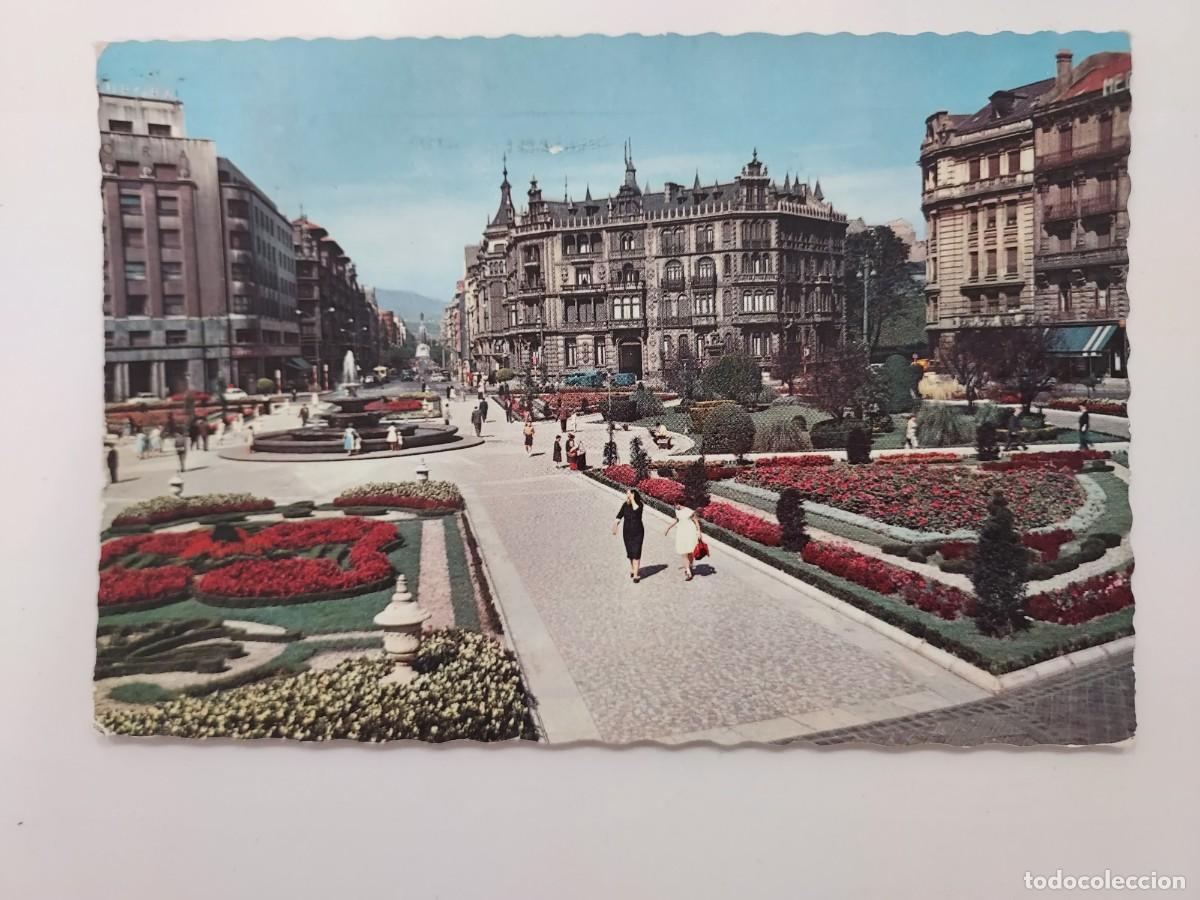 Postales: POSTAL BILBAO PLAZA DE FEDERICO MOYUA. 1960. CIRCULADA