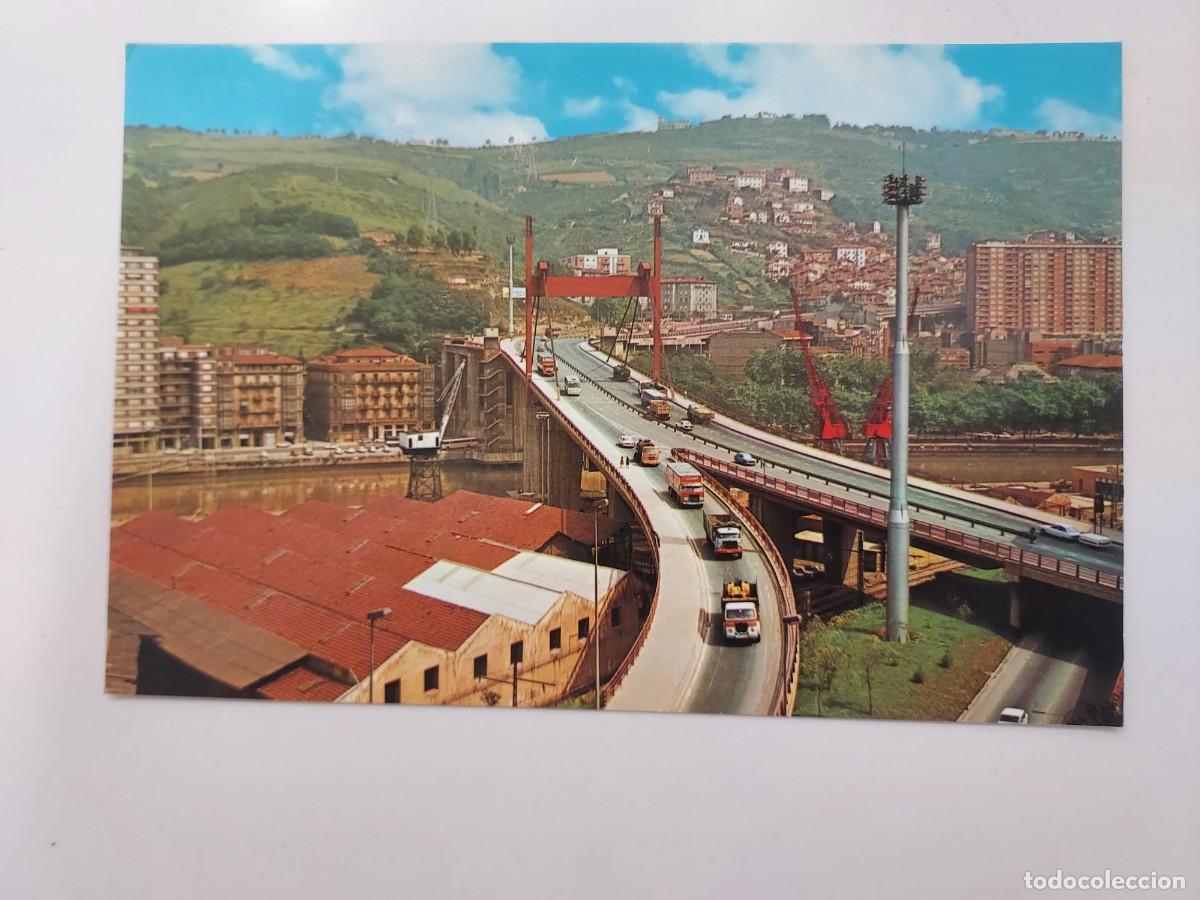 Postales: POSTAL BILBAO PUENTE DE LA SALVE. 1974. SIN CIRCULAR. CAMIONES