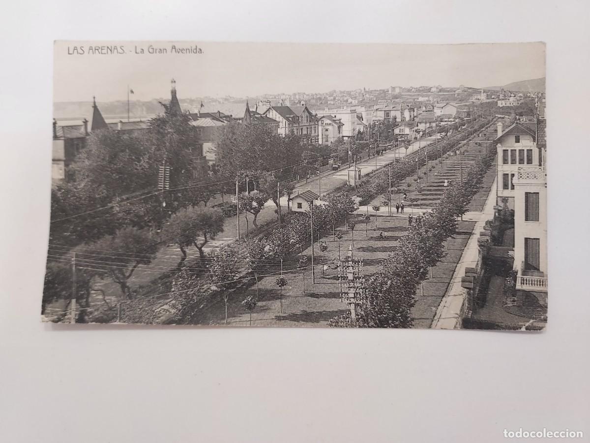 Postales: POSTAL LAS ARENAS LA GRAN AVENIDA. SIN CIRCULAR. VIZCAYA. L.G. LG. 13,5 x 8 cm