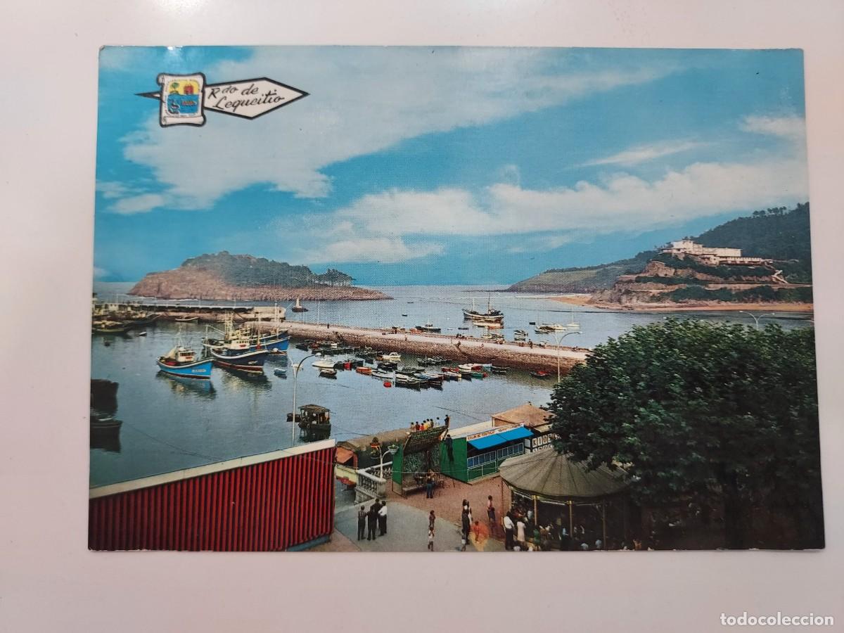 Postales: POSTAL LEQUEITIO VISTA DEL PUERTO BAHIA Y KURLUTXU. 1967. ESCRITA. VIZCAYA. FERIA ATRACCIONES