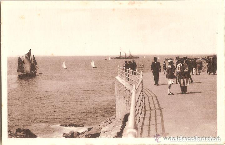 Postales: SAN SEBASTIAN, PASEO DEL CASTILLO - FOTO GALARZA N&ordm; 55 - SIN CIRCULAR