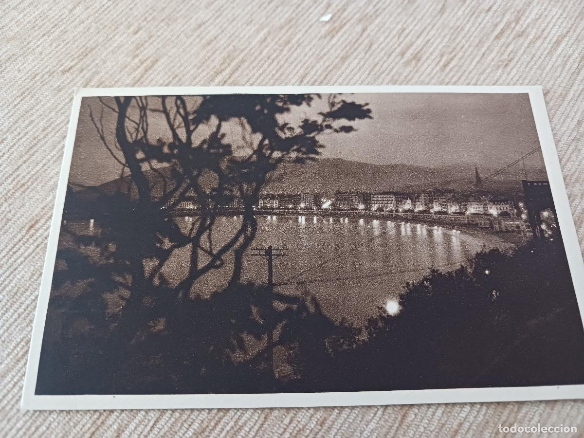 Postales: 270 san sebastian, la playa de noche. Ed. Foto Galarza