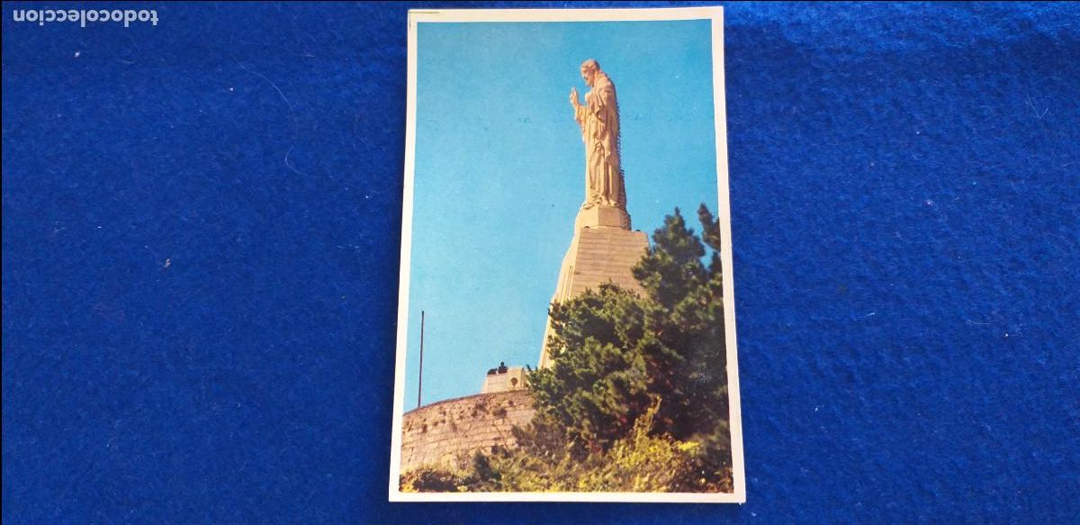 Postales: POSTAL DE SAN SEBASTIAN. # 1 MONTE URGULL. MONUMENTO AL SAGRADO CORAZ&Oacute;N