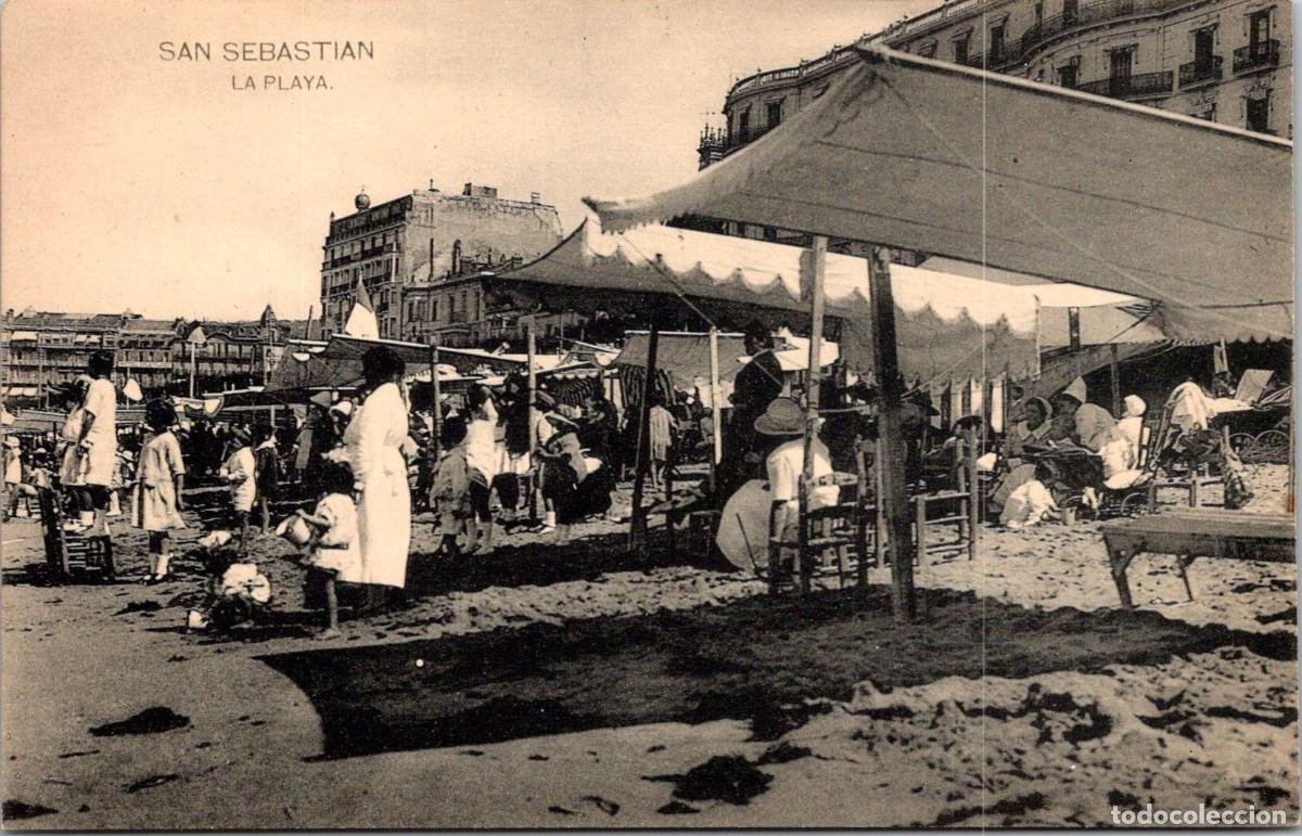 Postales: San Sebasti&aacute;n - La Playa - Hauser y Menet - 140x90mm