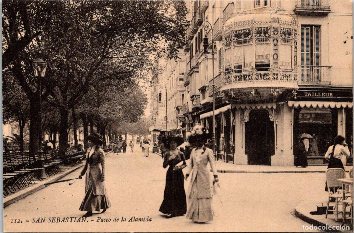 Postales: San Sebasti&aacute;n - Paseo de la Alameda - Galarza 112 - 138x91mm