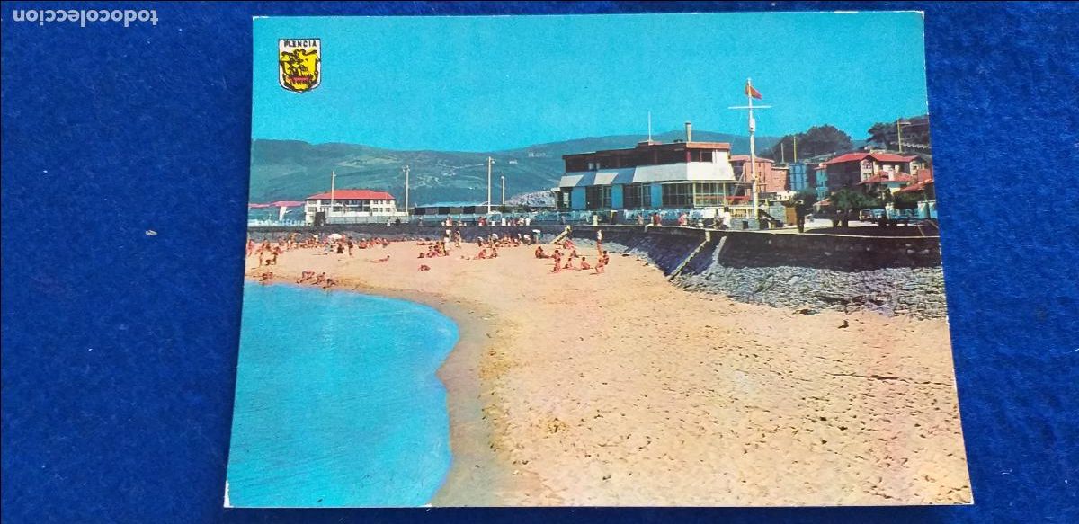 Postales: Postal de Plencia. Vizcaya. Playa y Kai-Eder. # 1. Sin circular.