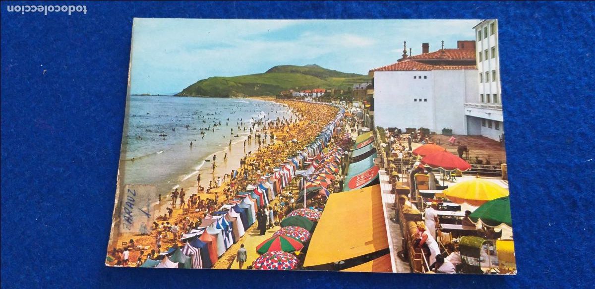 Postales: POSTAL ZARAUZ. LA PLAYA. ED. ARRIBAS. A&Ntilde;OS 60.