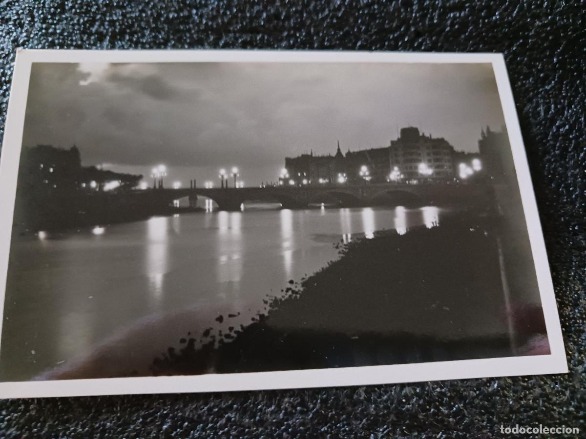 Postais: 274 SAN SEBASTI&Aacute;N. Postal Fotogr&aacute;fica, Puente de Sta. Catalina de noche, foto galarza