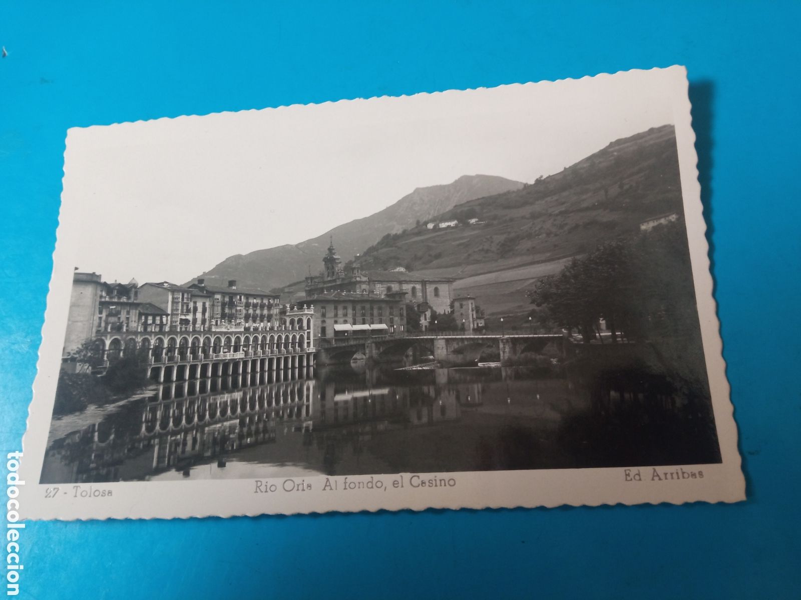 Cartoline: Antigua postal fotogr&aacute;fica, Tolosa, R&iacute;o Oria, Ediciones Arribas