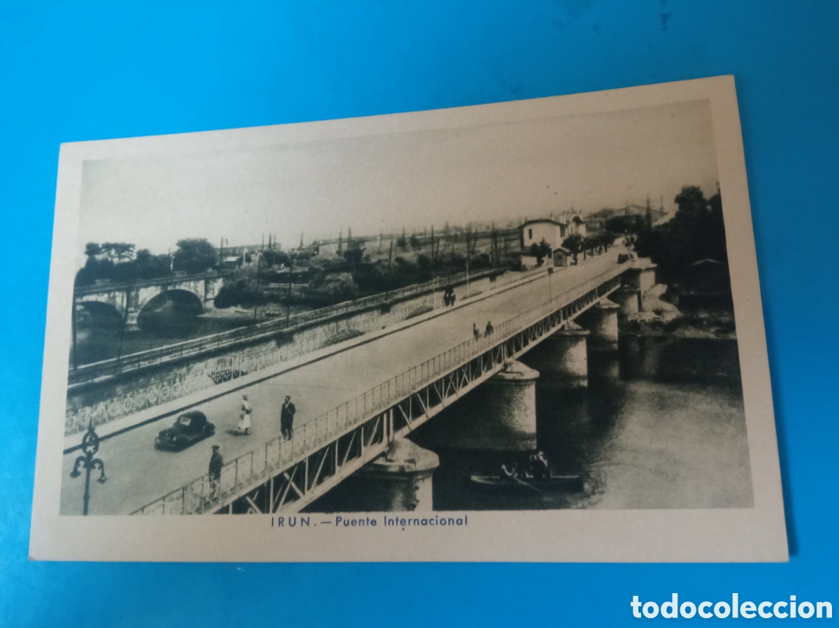Cartoline: Antigua postal fotogr&aacute;fica, Irun, Puente Internacional