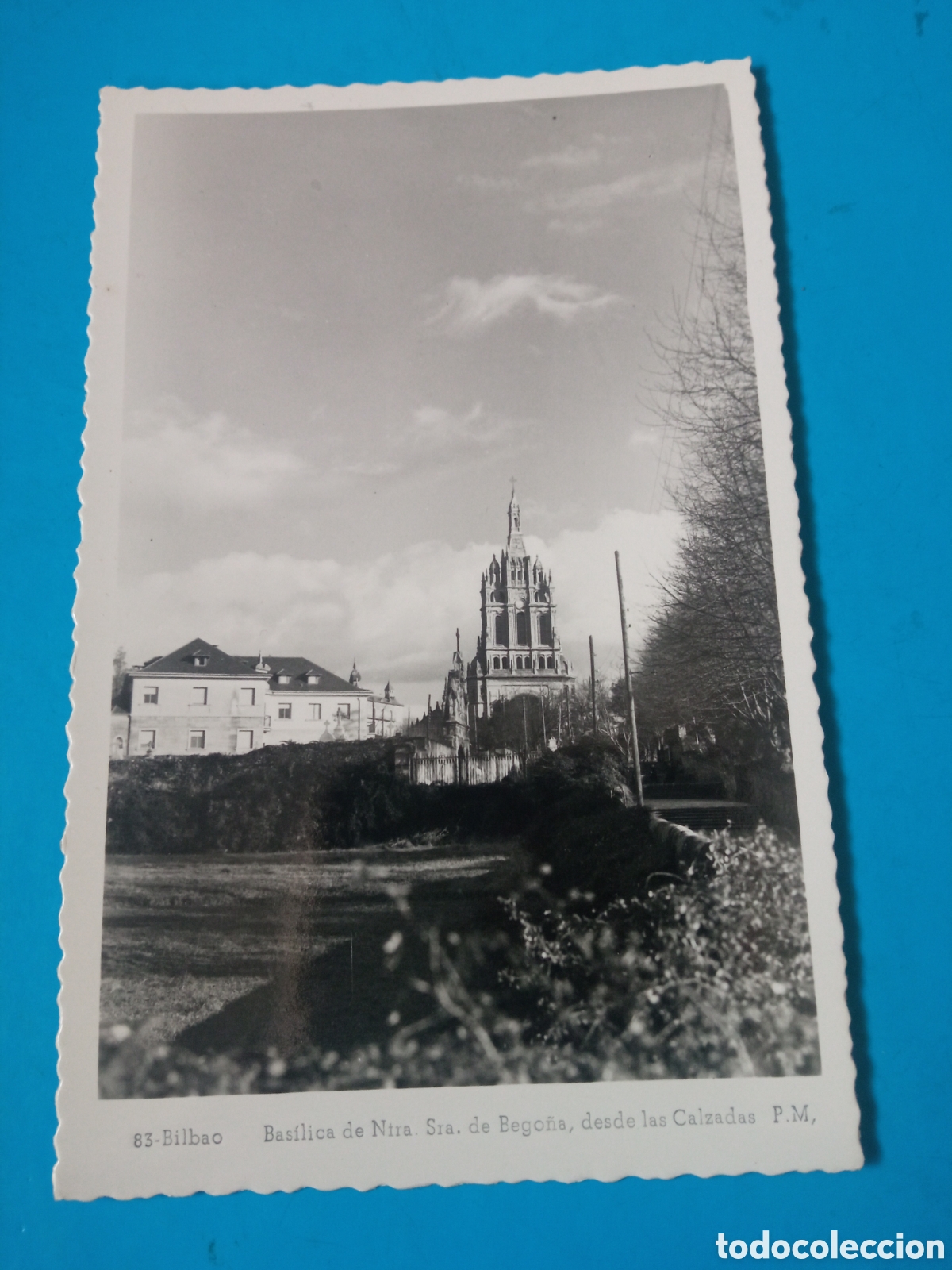 Cartoline: Antigua postal fotogr&aacute;fica, Bilbao, Bas&iacute;lica de Nuestra Se&ntilde;ora de Bego&ntilde;a