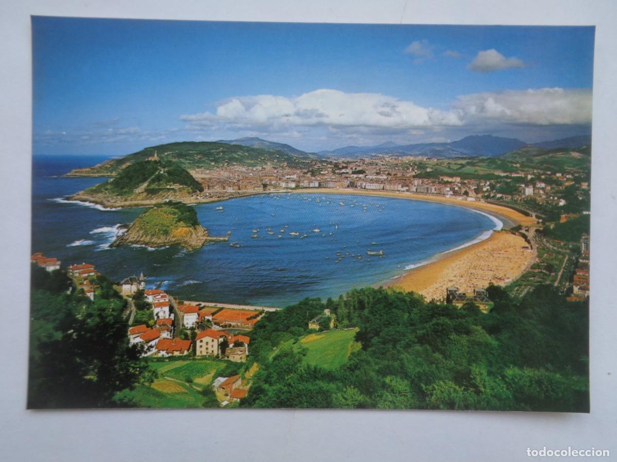 Postales: POSTAL DE SAN SEBASTIAN : VISTA GENERAL DESDE EL MONTE IGUELDO. A&Ntilde;OS 60