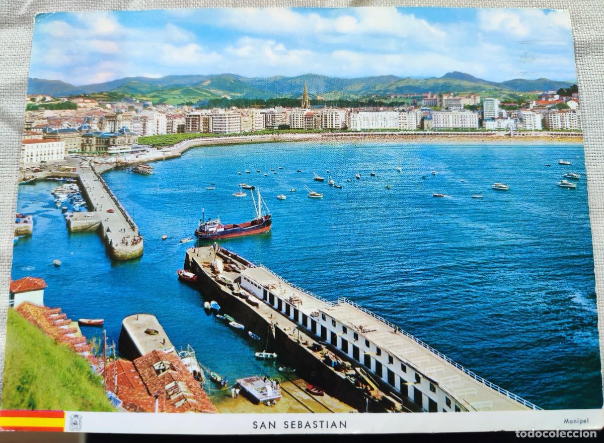 Cartoline: POSTAL DE SAN SEBASTI&Aacute;N (PUERTO Y BAH&Iacute;A) 1966 ESCRITA