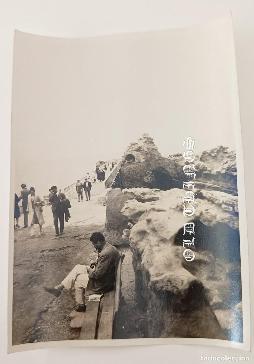 Postales: FOTOGRAFIA DE BIARRITZ, ROCA DE LA VIRGEN, A&Ntilde;OS 30 / 40, MIDE 10,5 X 8 CMS.
