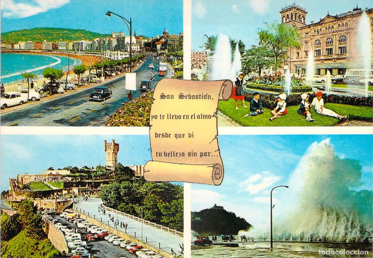 Postales: Postal de San Sebasti&aacute;n con Vistas de Monte Igueldo y Paseo Nuevo