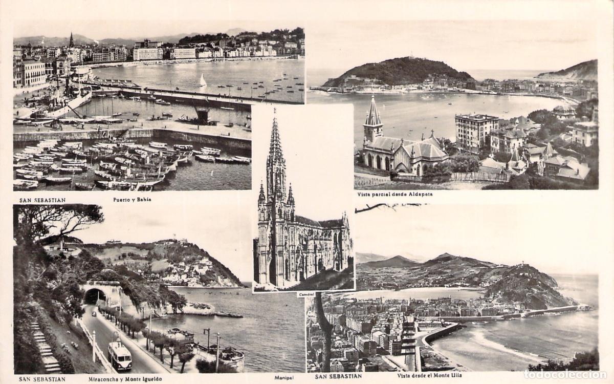 Postales: Postal de vistas m&uacute;ltiples de San Sebasti&aacute;n, Pa&iacute;s Vasco