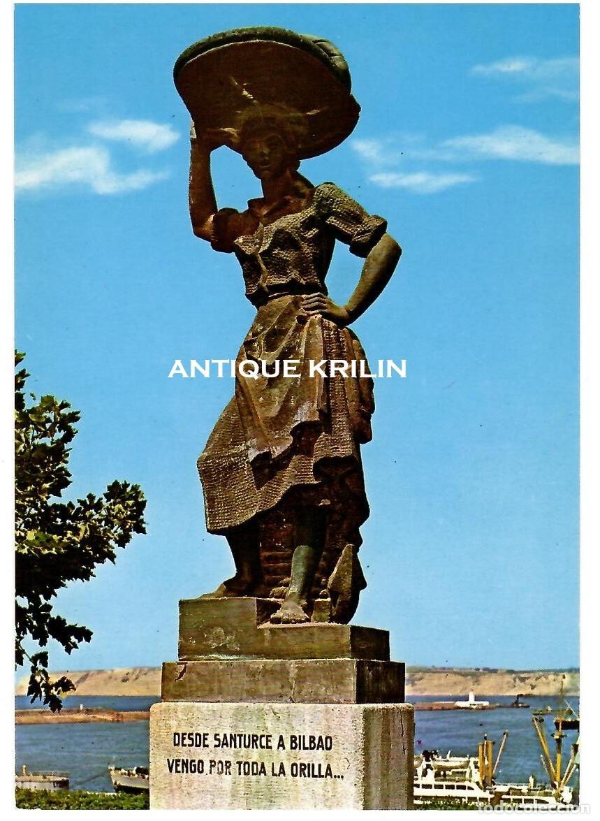 Postales: SANTURCE N&ordm; 7246 MONUMENTO A LA SARDINERA / BEASCOA - SAN CAYETANO / SIN FRANQUEAR