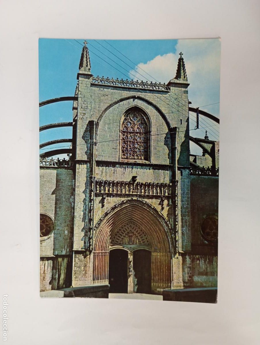 Postcards: POSTAL DE LEQUEITIO VIZCAYA. ENTRADA A LA BAS&Iacute;LICA. TDKP29X