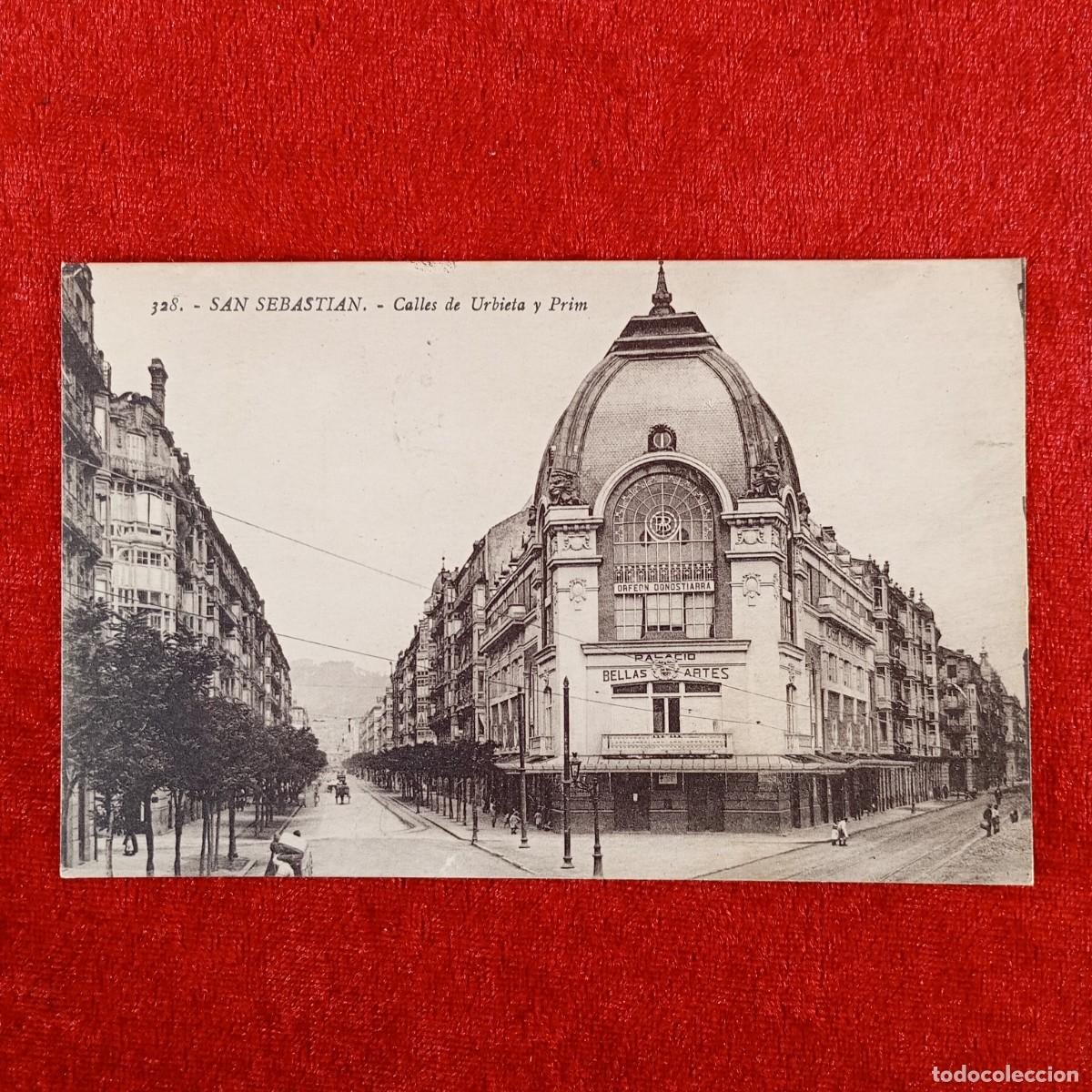 Postales: POSTAL - SAN SEBASTIAN - CALLES DE URBIETA Y PRIM - 328 - RAR&Iacute;SIMA / 955