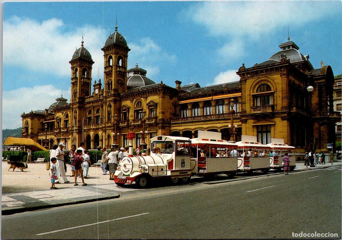Postales: San Sebasti&aacute;n - Ayuntamiento - Manipel 147 - 150x105mm -Tren Tur&iacute;stico Txu-Txu- Escudo- Perro Collie
