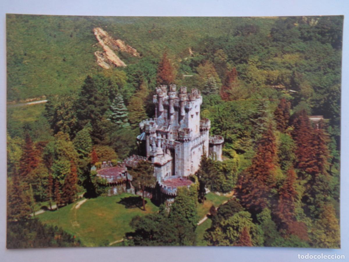 Postales: POSTAL DE BUTRON ( VIZCAYA ): CASTILLO , VISTA AEREA . A&Ntilde;OS 60