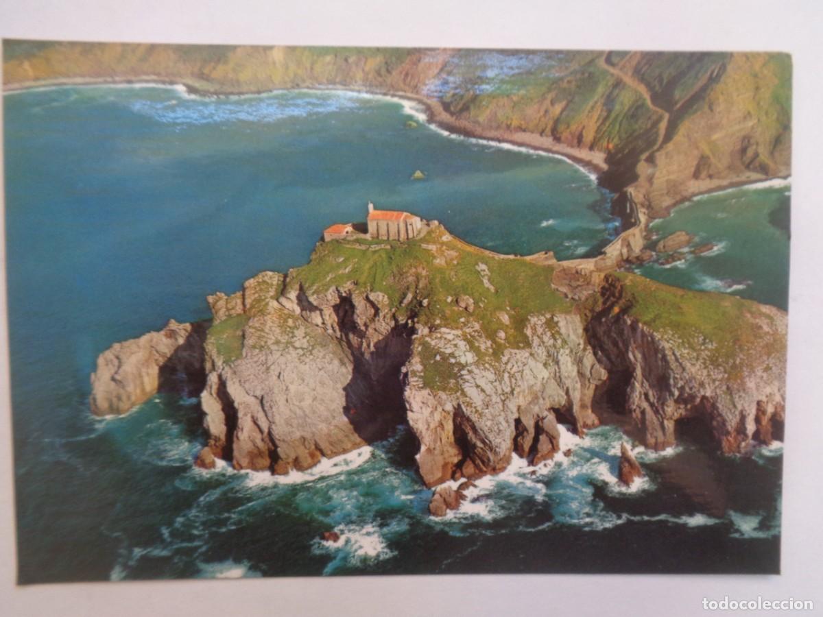Postales: POSTAL DE SAN JUAN DE GAZTELUGATXE ( VASCONGADAS ): VISTA AEREA
