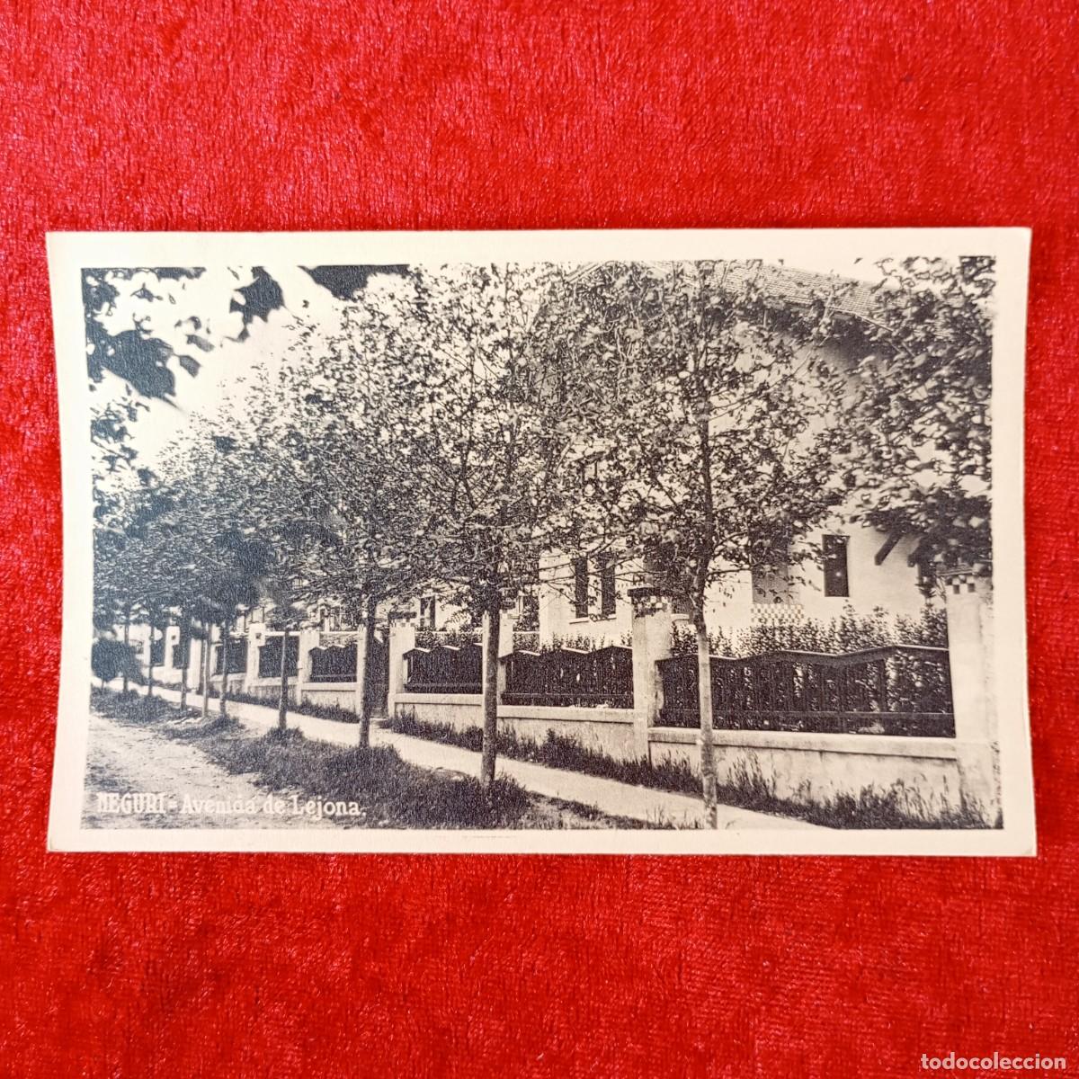 Postales: POSTAL - NEGURI - AVENIDA DE LEJONA - RAR&Iacute;SIMA / 1477