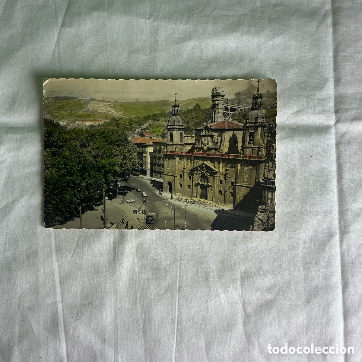 Postales: Postal Bilbao Iglesia de San Nicol&aacute;s Color Original de la &eacute;poca 1961