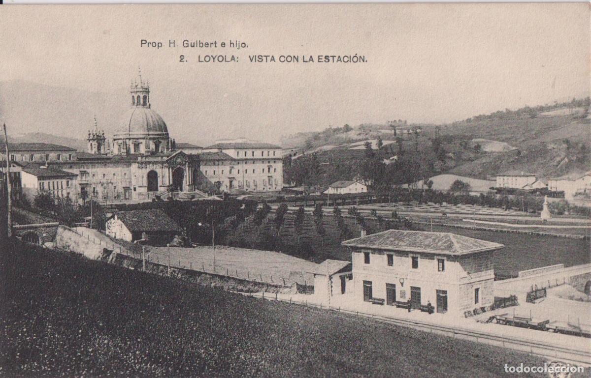 Postales: LOYOLA (GUIPUZCOA) VISTA CON LA ESTACI&Oacute;N &ndash; H.GUIBERT E HIJO N&ordm;2 &ndash; HAUSER Y MENET &ndash; S/C