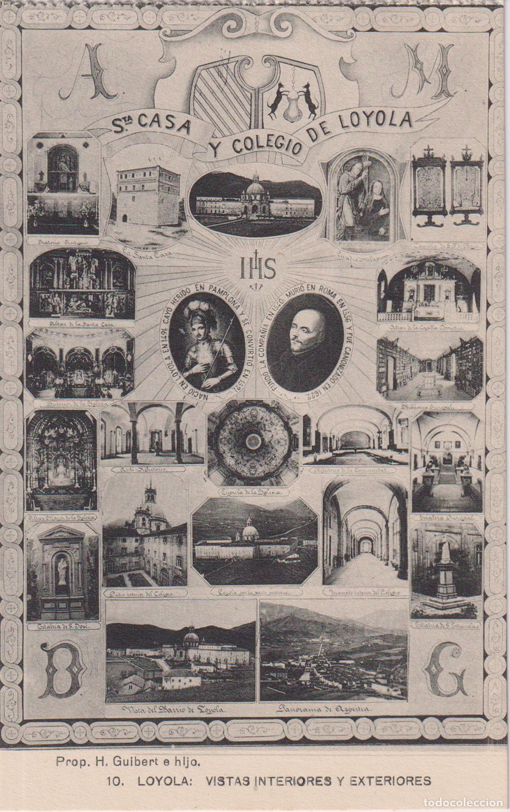 Postales: LOYOLA (GUIPUZCOA) VISTAS (INTERIORES Y EXTERIORES &ndash; H.GUIBERT E HIJO N&ordm;10 &ndash; HAUSER Y MENET &ndash; S/C