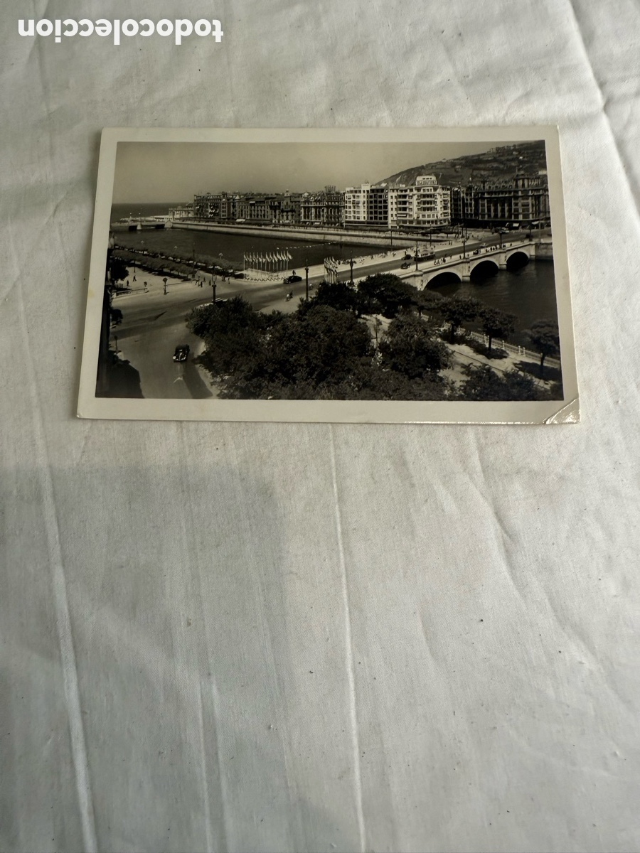 Postales: Postal San Sebasti&aacute;n &ndash; Avenida y Jardines Blanco y negro original de la &eacute;poca