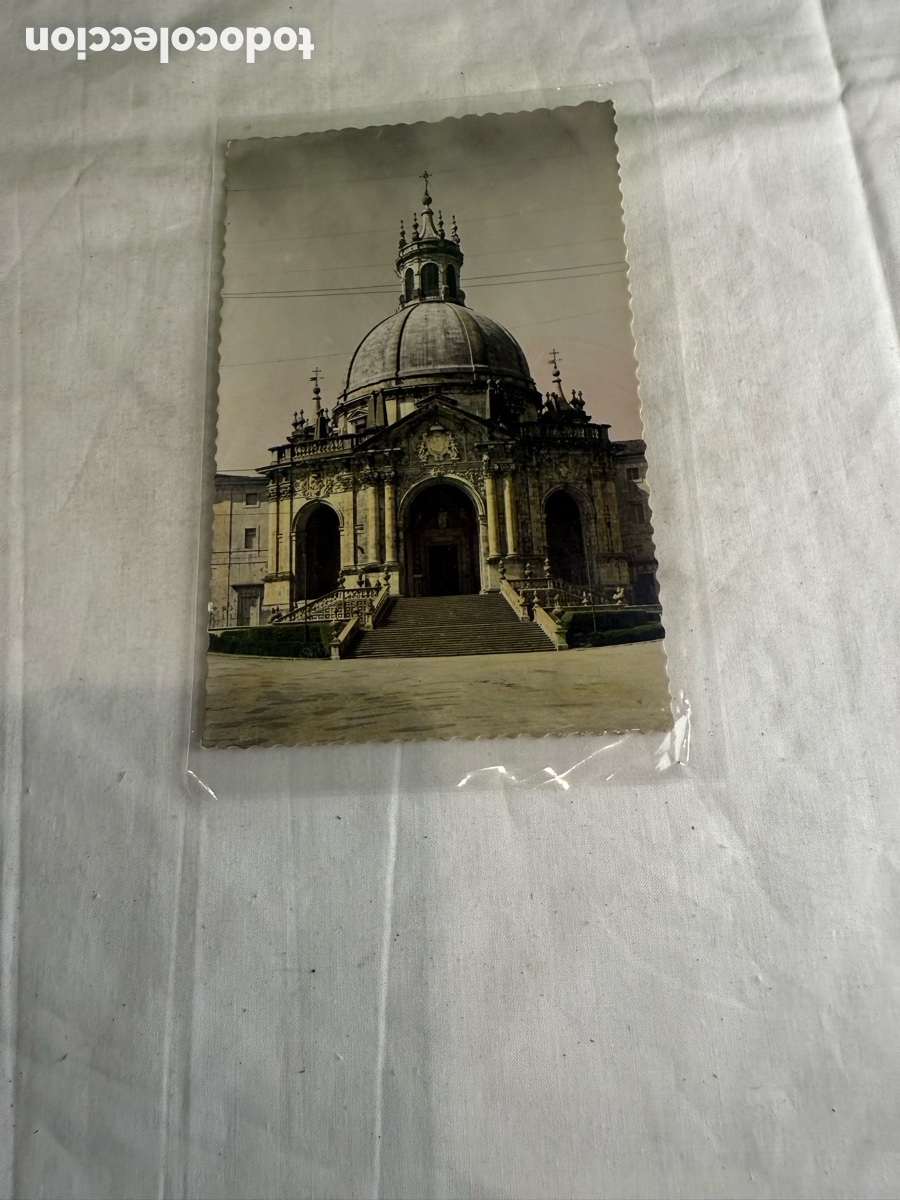Postales: Postal Santuario de Loyola C&uacute;pula de la Bas&iacute;lica blanco y negro original de la &eacute;poca