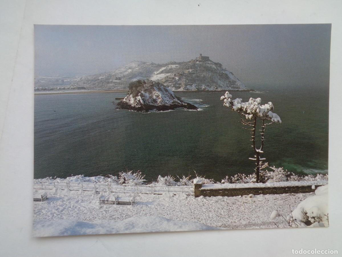 Cartes Postales: POSTAL DE SAN SEBASTIAN : VISTA DESDE EL MONTE URGULL . NEVADA